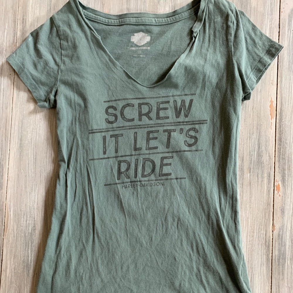 Harley Davidson Wide V neck tee